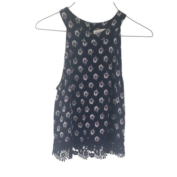 ABERCROMBIE & FITCH Floral Print Sleeveless Tank Top Womens Size Small S - Picture 1 of 4